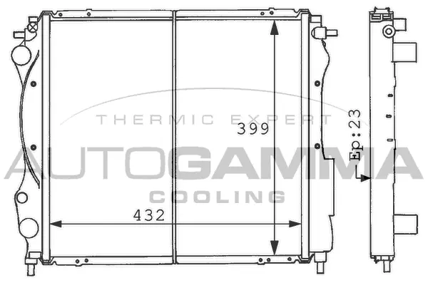 Radiator, engine cooling (100884)