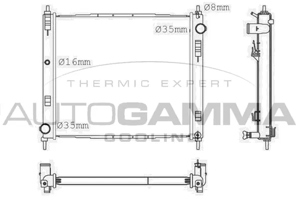Radiator, engine cooling (107230)