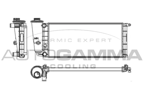 Radiator, engine cooling (100077)