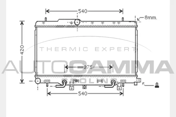 Radiator, engine cooling (104310)