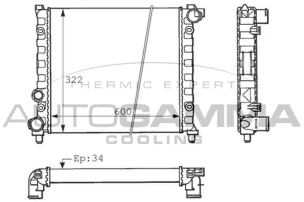 Radiator, engine cooling (100954)