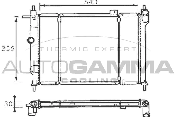 Radiator, engine cooling (100668)