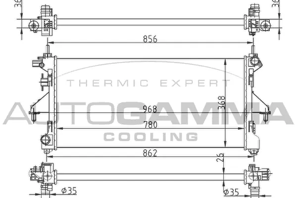 Radiator, engine cooling (104255)