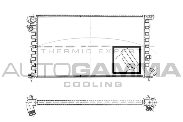 Radiator, engine cooling (100158)
