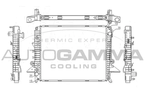 Radiator, engine cooling (105212)