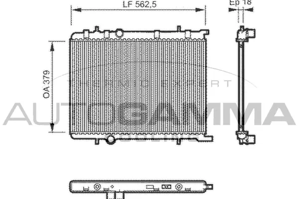 Radiator, engine cooling (104499)