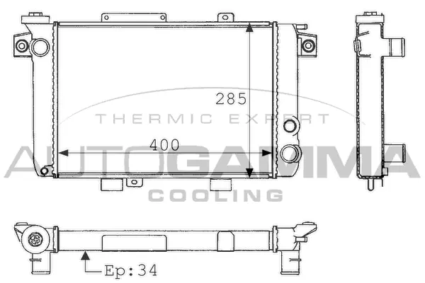 Radiator, engine cooling (100830)