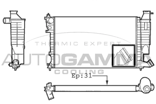 Radiator, engine cooling (101312)