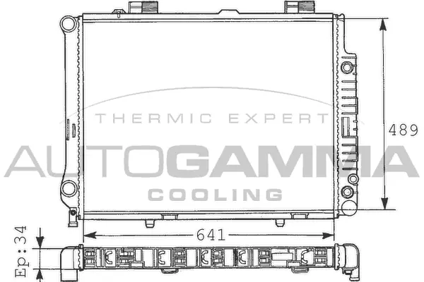 Radiator, engine cooling (100555)