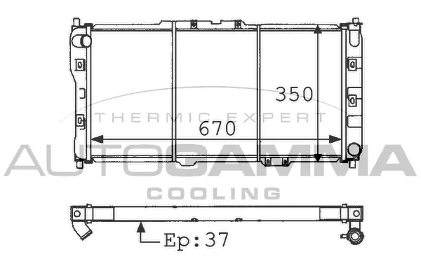 Radiator, engine cooling (101215)