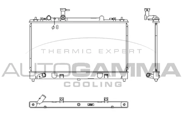 Radiator, engine cooling (107444)