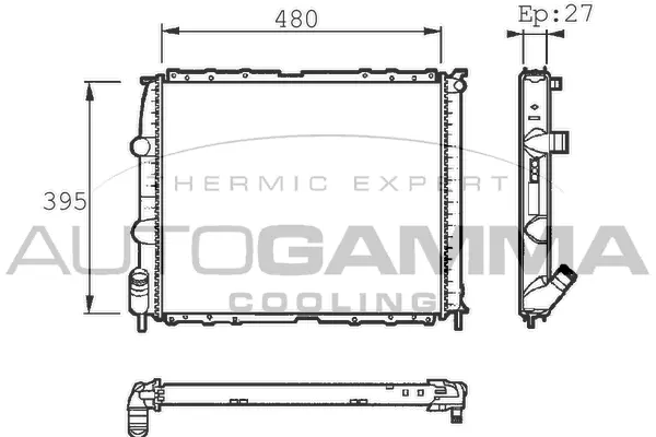 Radiator, engine cooling (101422)