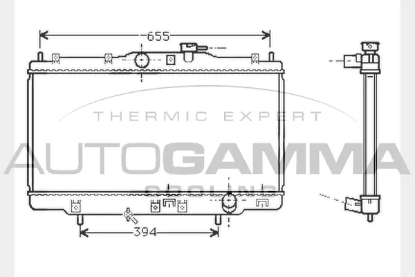 Radiator, engine cooling (104514)