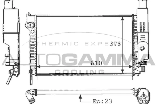 Radiator, engine cooling (100765)