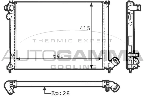 Radiator, engine cooling (100778)
