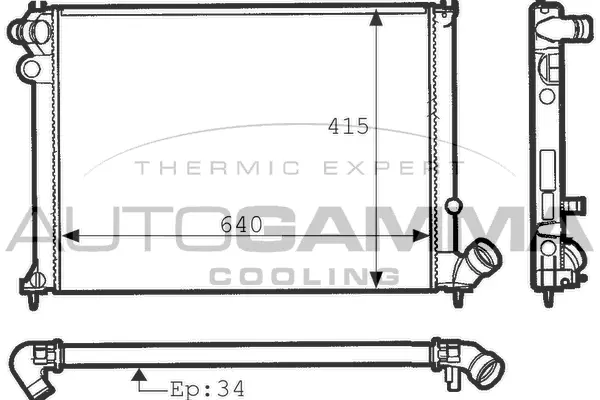 Radiator, engine cooling (100784)