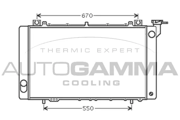 Radiator, engine cooling (105305)