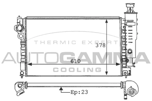 Radiator, engine cooling (100771)