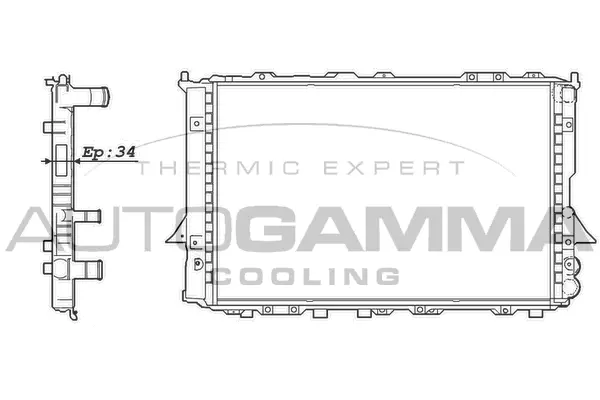 Radiator, engine cooling (100057)