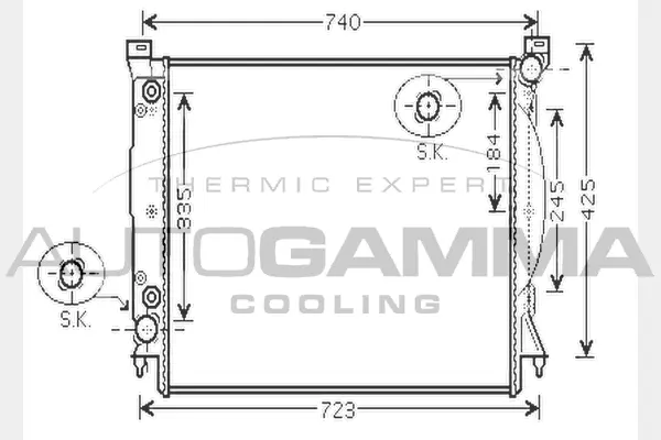 Radiator, engine cooling (104590)