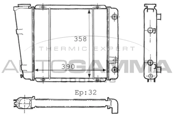 Radiator, engine cooling (100793)