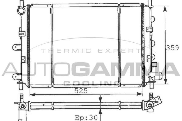 Radiator, engine cooling (100347)