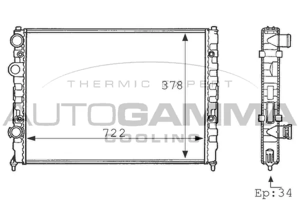 Radiator, engine cooling (101078)