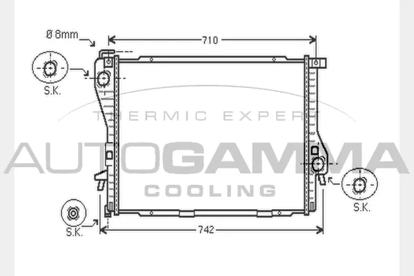 Radiator, engine cooling (104628)