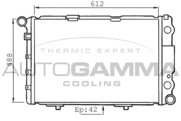 Radiator, engine cooling (100551)
