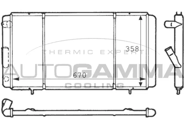 Radiator, engine cooling (100863)