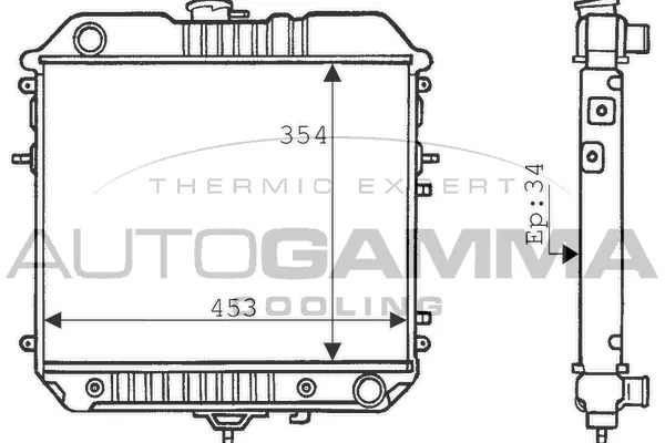 Radiator, engine cooling (100714)