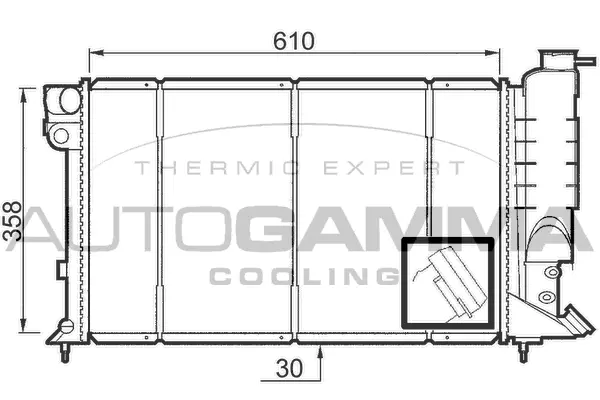 Radiator, engine cooling (100228)