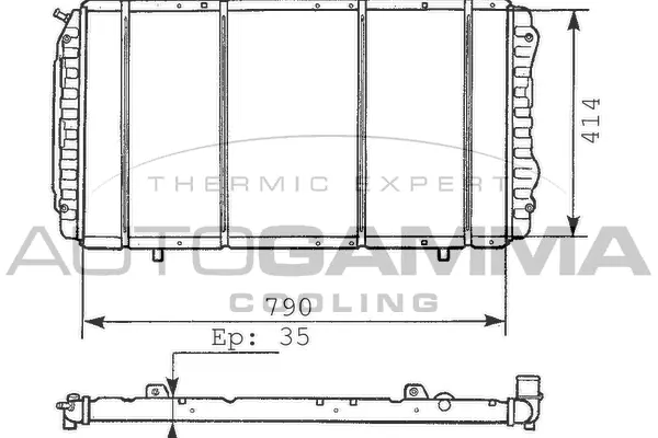 Radiator, engine cooling (100191)