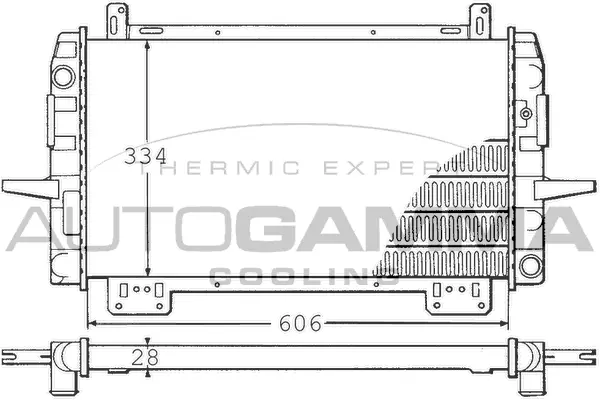 Radiator, engine cooling (100376)