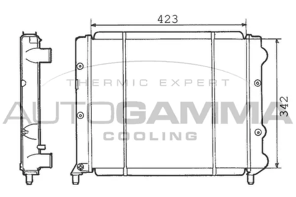 Radiator, engine cooling (100455)