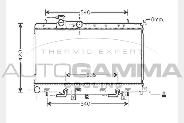 Radiator, engine cooling (104315)