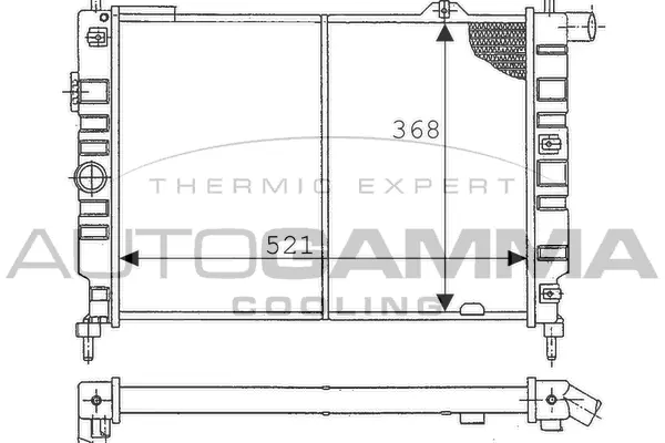 Radiator, engine cooling (100691)