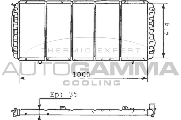 Radiator, engine cooling (100192)