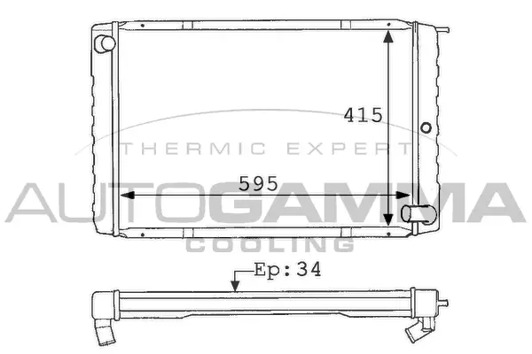 Radiator, engine cooling (101108)
