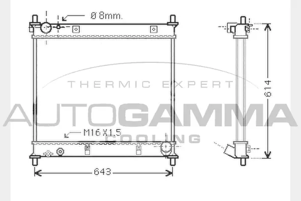 Radiator, engine cooling (104371)