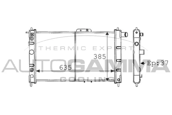 Radiator, engine cooling (101160)