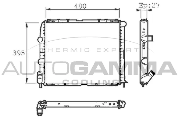 Radiator, engine cooling (101421)