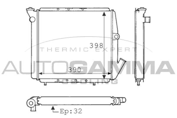 Radiator, engine cooling (100829)