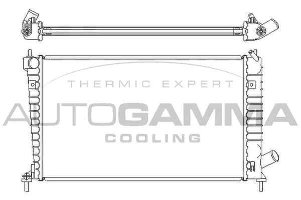 Radiator, engine cooling (107050)