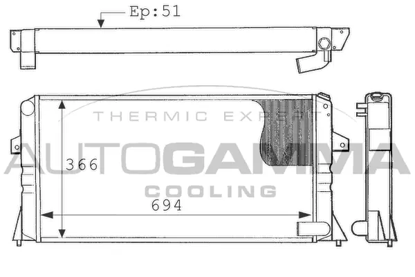 Radiator, engine cooling (100930)