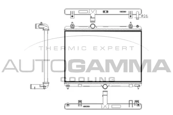 Radiator, engine cooling (105770)