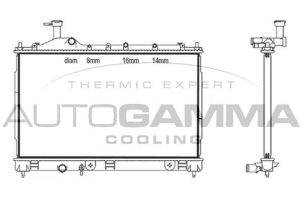 Radiator, engine cooling (107568)