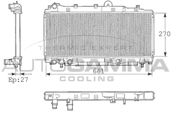 Radiator, engine cooling (101427)