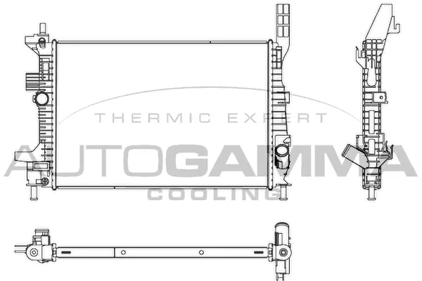 Radiator, engine cooling (107533)