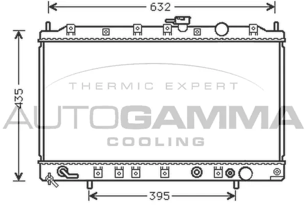 Radiator, engine cooling (104857)